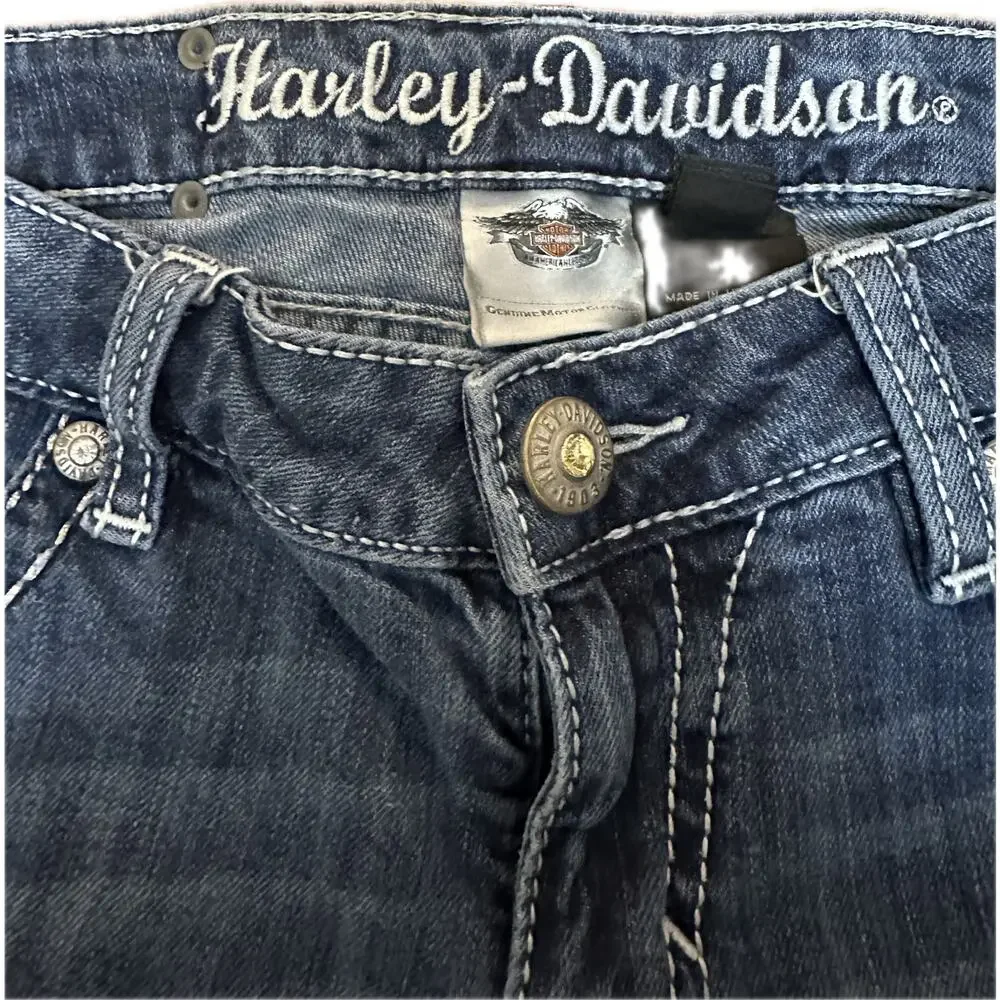 Authentic Harley-Davidson Women's Low Rise Boot Cut Jeans - Picture 9 of 11